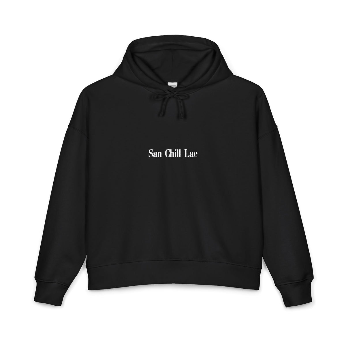 San Chill Lae Luxe Women's Organic Hoodie — Cozy Casual Pullover/Black