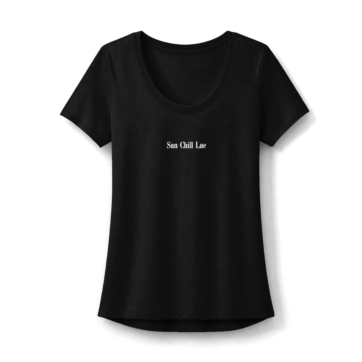 San Chill Lae Luxe Women's Scoop Tee - Black
