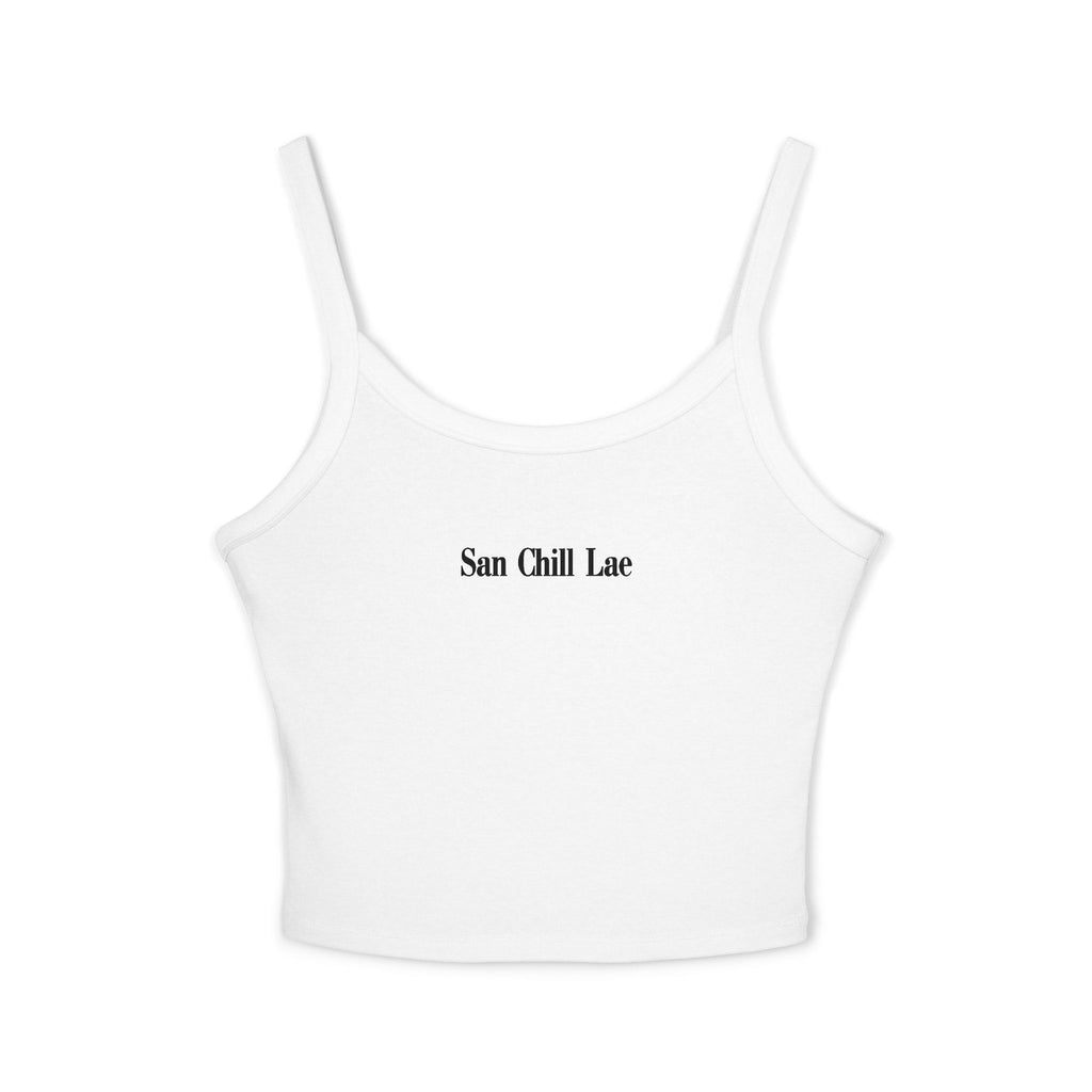 San Chill Lae Luxe Spaghetti Tank Top — White