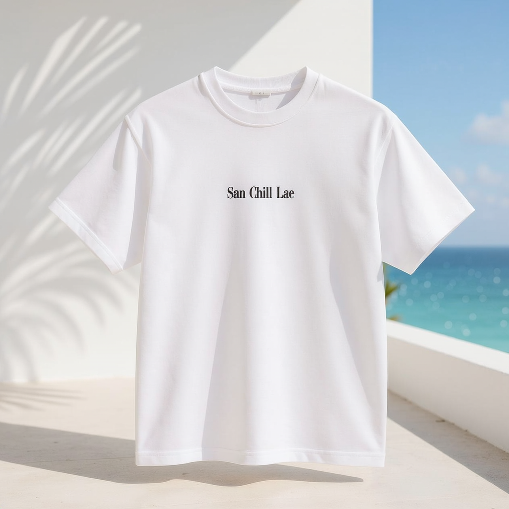 San Chill Lae Luxe Relaxed Tee - White/Unisex