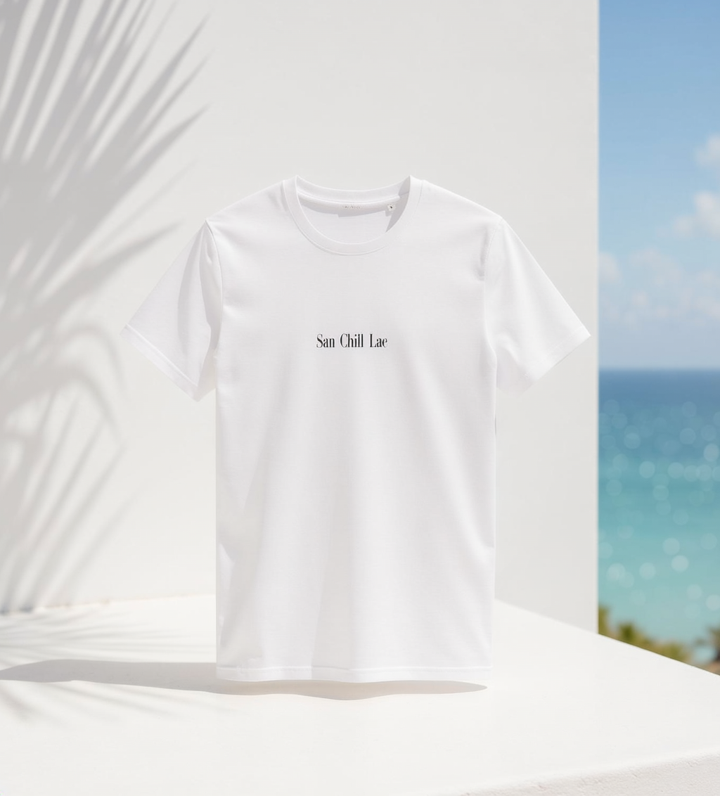 San Chill Lae Luxe Organic Crafter T-Shirt - White
