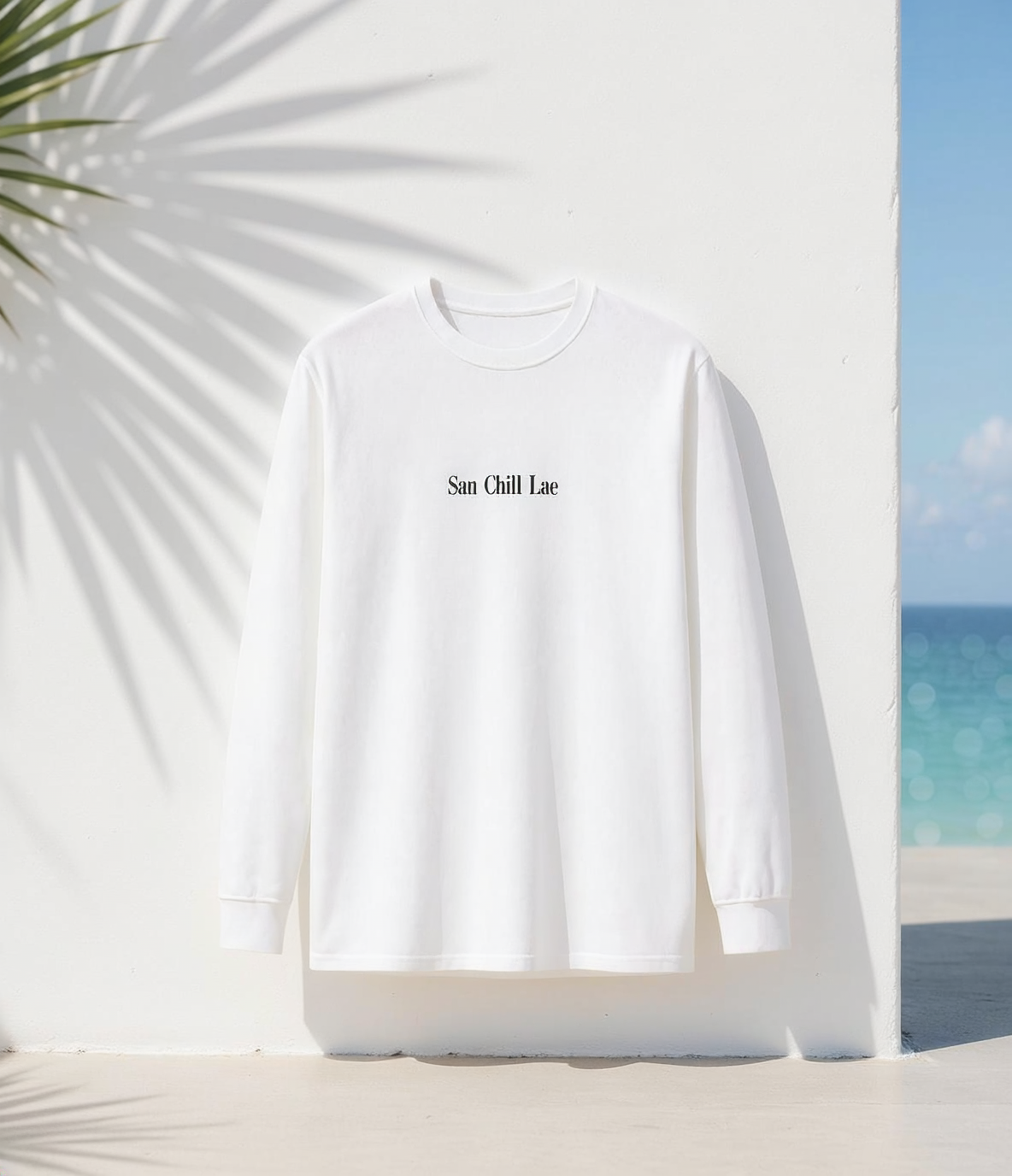 San Chill Lae Luxe Long Sleeve Tee - White