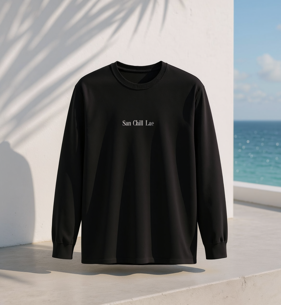 San Chill Lae Luxe Long Sleeve Tee - Black